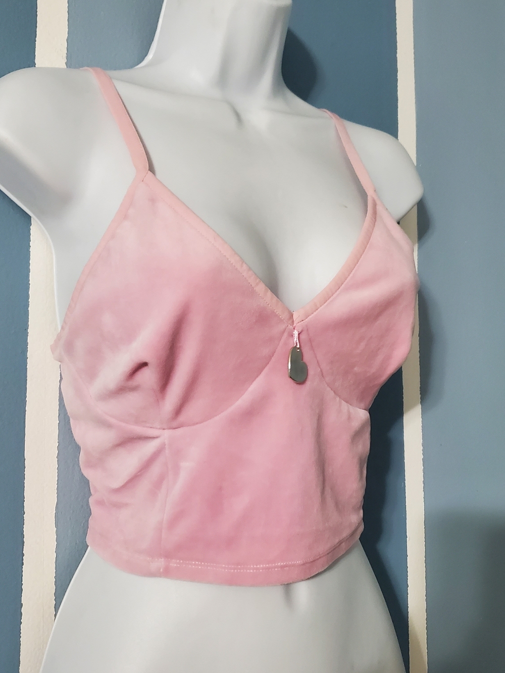 PLAYBOY Pink Velvet Cropped Cami